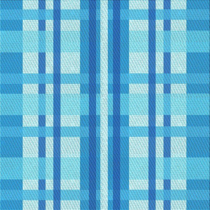 Round Patterned Deep Sky Blue Rug, pat576lblu