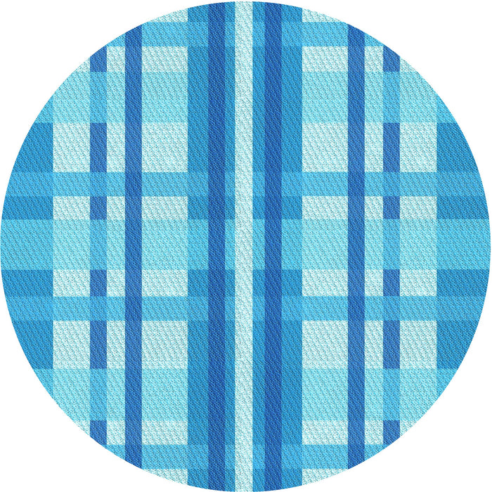 Square Patterned Deep Sky Blue Rug, pat576lblu