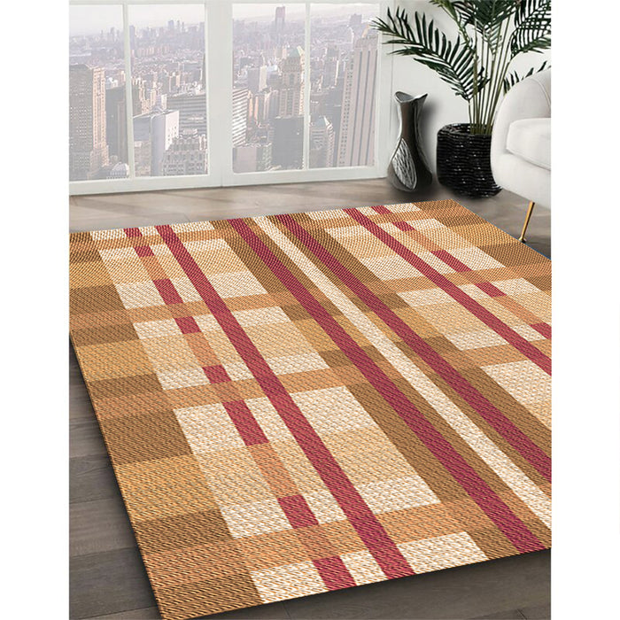 Machine Washable Transitional Orange Rug in a Family Room, wshpat576org