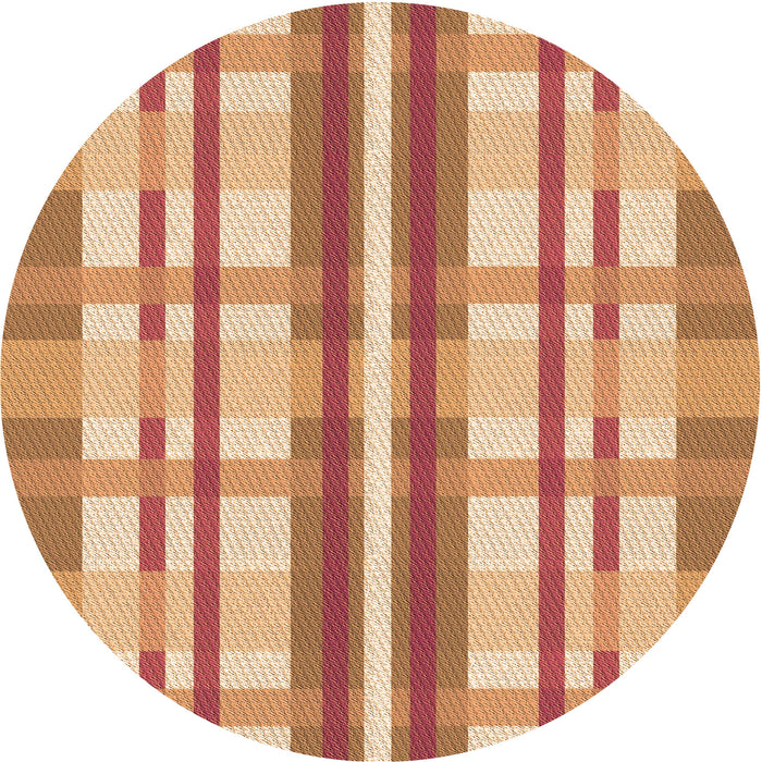 Square Patterned Orange Rug, pat576org