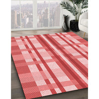 Patterned Pastel Pink Rug, pat576rd