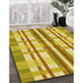 Patterned Bold Yellow Rug in Family Room, pat576yw