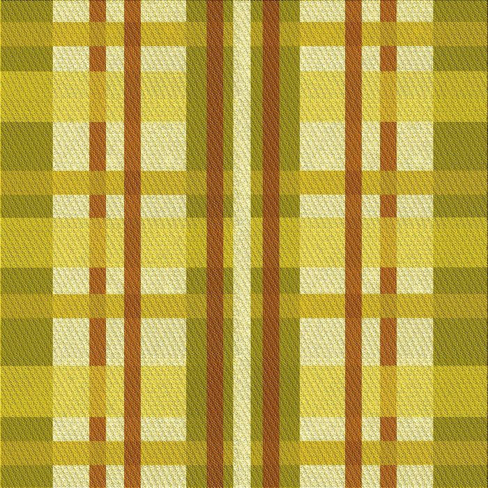 Round Patterned Bold Yellow Rug, pat576yw