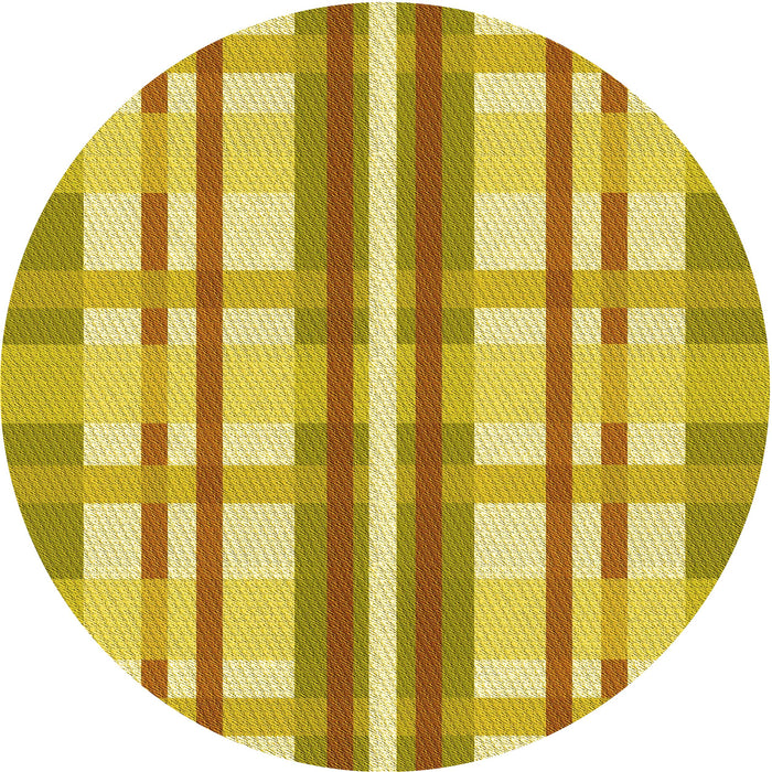 Square Machine Washable Transitional Bold Yellow Rug in a Living Room, wshpat576yw