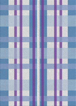 Patterned Slate Blue Novelty Rug, pat576