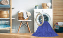 Machine Washable Transitional Blue Rug in a Washing Machine, wshpat577blu