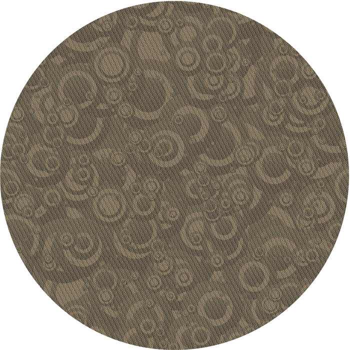 Square Patterned Coffee Brown Rug, pat577brn