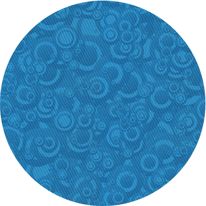 Square Patterned Blue Rug, pat577lblu