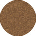 Square Patterned Saddle Brown Rug, pat577org