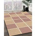 Machine Washable Transitional Sunrise Orange Rug in a Family Room, wshpat578brn