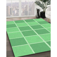 Patterned Jade Green Rug, pat578grn