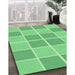 Patterned Jade Green Rug in Family Room, pat578grn