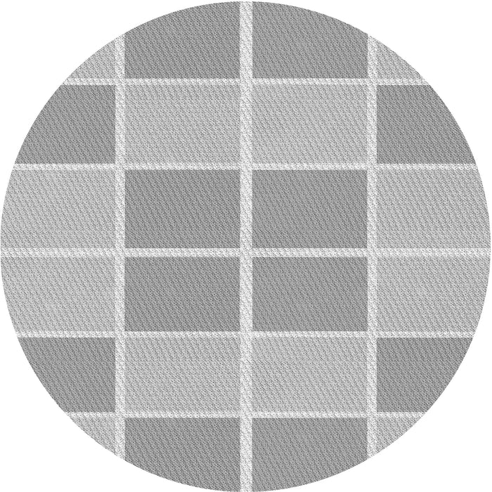 Square Patterned Platinum Silver Gray Rug, pat578gry