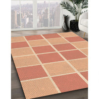 Patterned Bright Orange Rug, pat578org