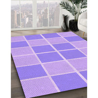 Patterned Mauve Purple Rug, pat578pur