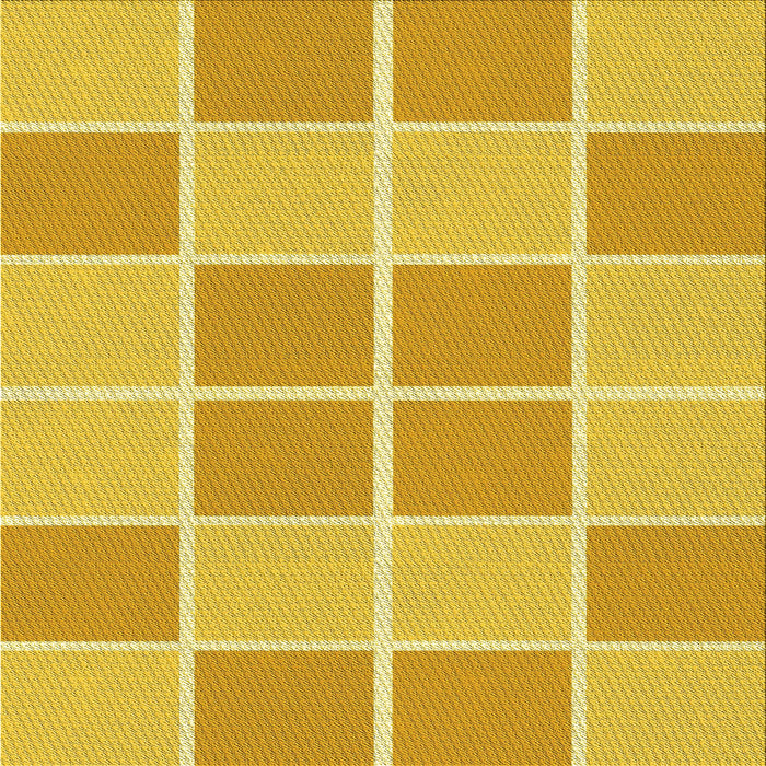 Round Patterned Bright Gold Yellow Rug, pat578yw