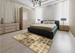 Patterned Brown Rug in a Bedroom, pat579brn