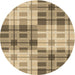 Square Patterned Brown Rug, pat579brn