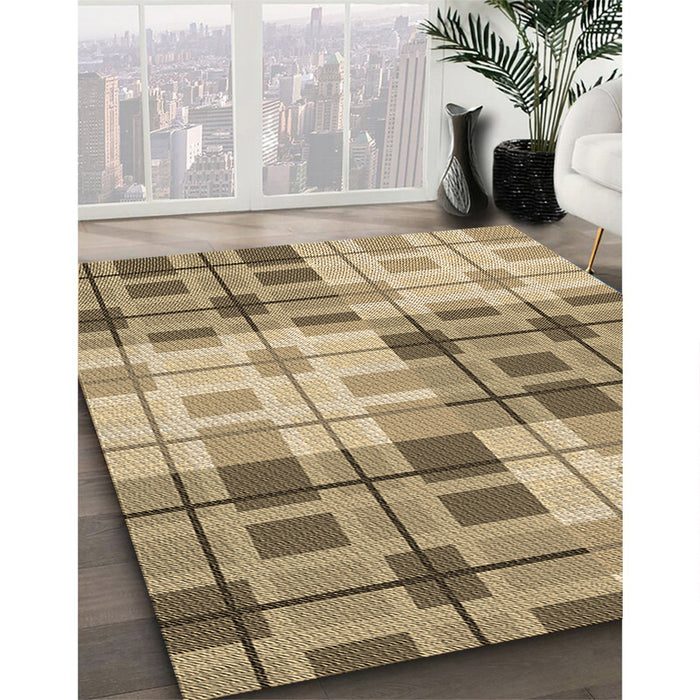 Machine Washable Transitional Brown Rug in a Family Room, wshpat579brn