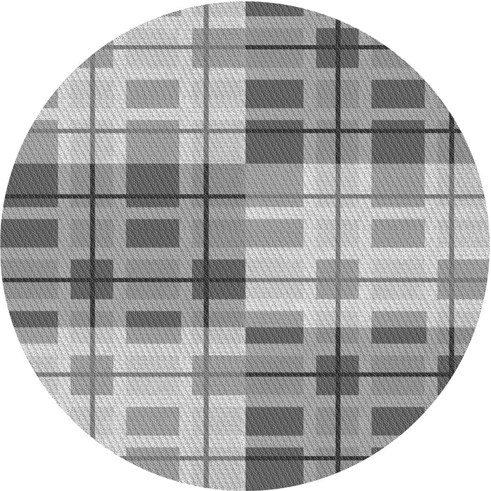 Square Patterned Silver Gray Rug, pat579gry