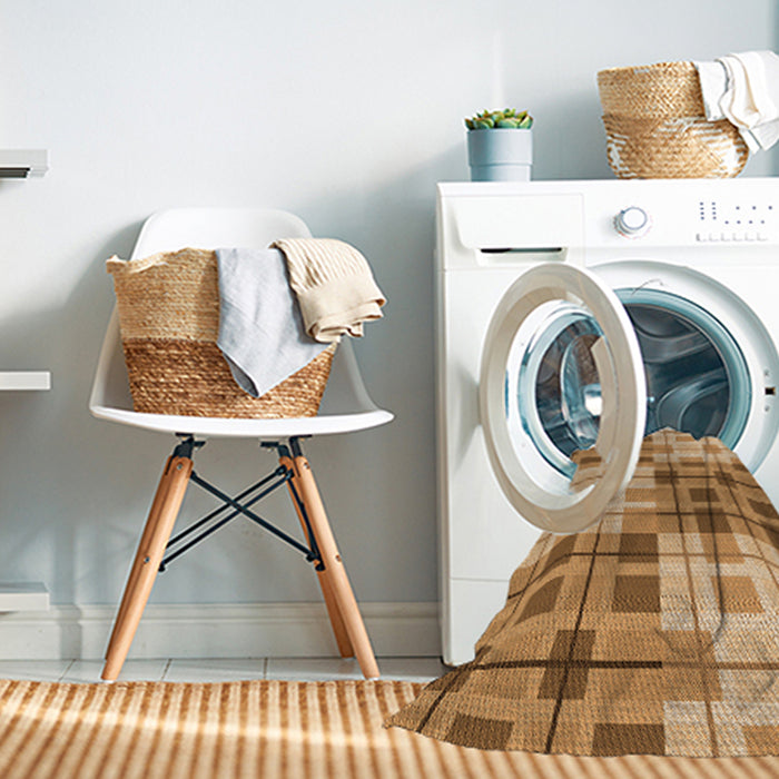 Machine Washable Transitional Yellow Orange Rug in a Washing Machine, wshpat579org