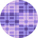 Square Patterned Purple Rug, pat579pur