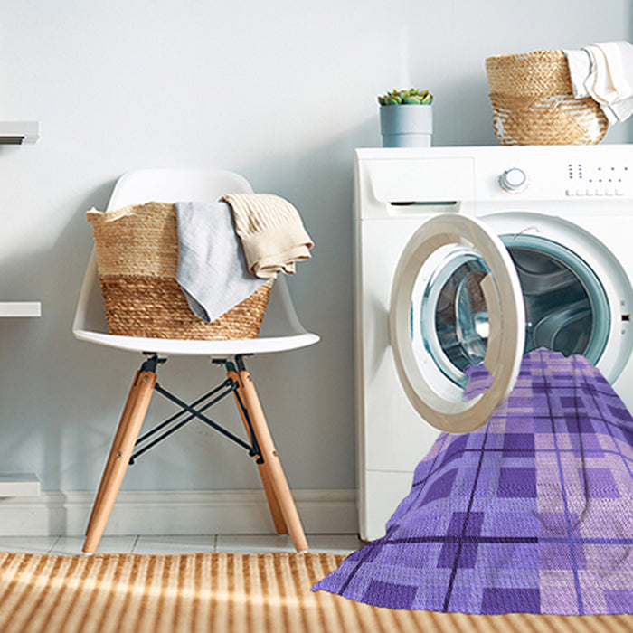 Machine Washable Transitional Purple Rug in a Washing Machine, wshpat579pur