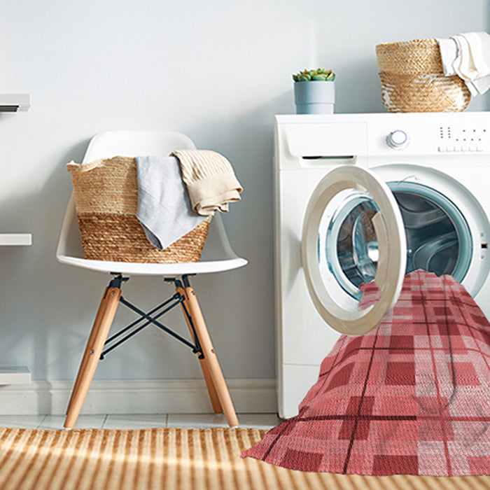 Machine Washable Transitional Light Coral Pink Rug in a Washing Machine, wshpat579rd