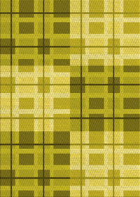 Machine Washable Transitional Yellow Rug, wshpat579yw