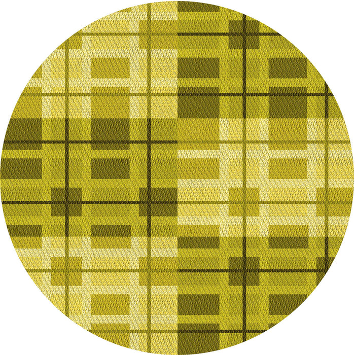 Square Machine Washable Transitional Yellow Rug in a Living Room, wshpat579yw