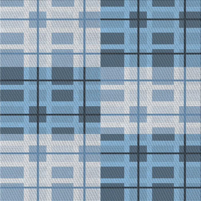 Sideview of Machine Washable Transitional Jeans Blue Rug, wshpat579