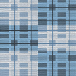 Square Patterned Jeans Blue Novelty Rug, pat579