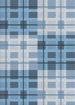 Patterned Jeans Blue Novelty Rug, pat579
