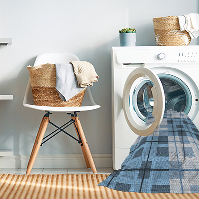 Machine Washable Transitional Jeans Blue Rug in a Washing Machine, wshpat579