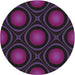 Sideview of Patterned Purple Novelty Rug, pat57