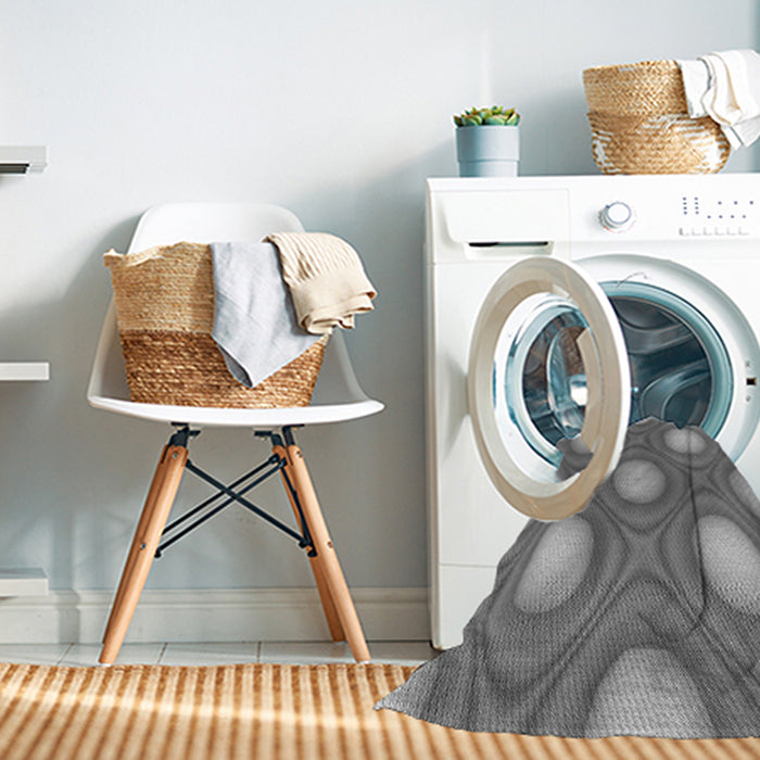 Machine Washable Transitional Gray Rug in a Washing Machine, wshpat58gry