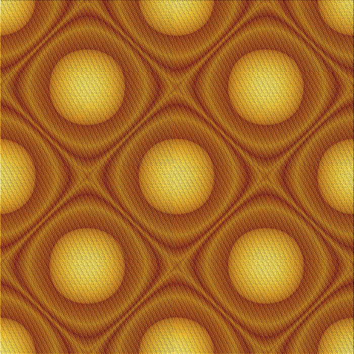 Round Patterned Red Rug, pat58yw