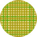 Square Patterned Green Rug, pat580yw