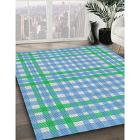 Patterned Blue Ivy Blue Novelty Rug, pat580