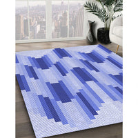 Patterned Blue Rug, pat581blu