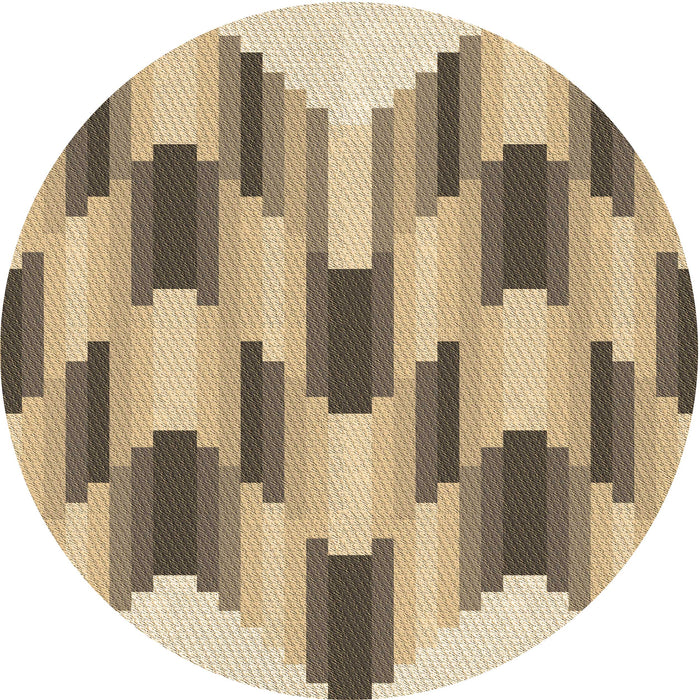Square Machine Washable Transitional Brown Rug in a Living Room, wshpat581brn