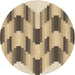 Square Patterned Brown Rug, pat581brn