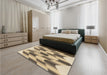 Patterned Brown Rug in a Bedroom, pat581brn