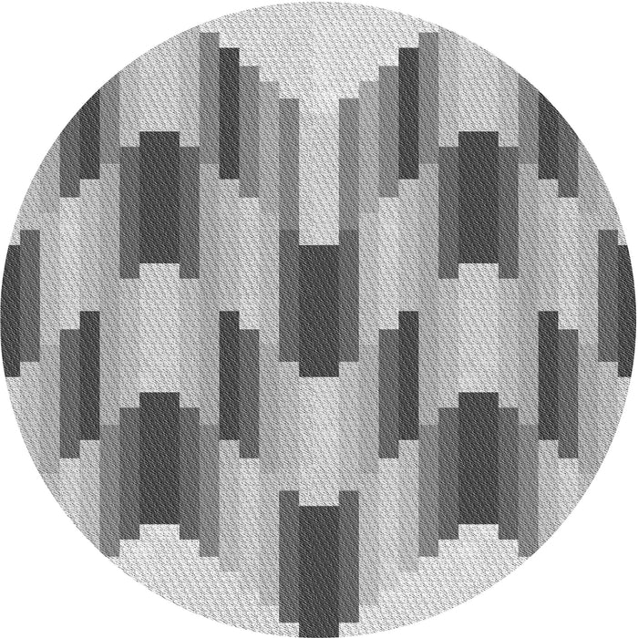 Square Patterned Smokey Gray Rug, pat581gry