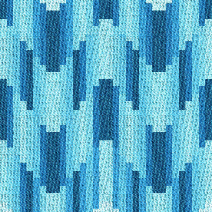 Machine Washable Transitional Neon Blue Rug, wshpat581lblu