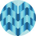 Square Patterned Neon Blue Rug, pat581lblu