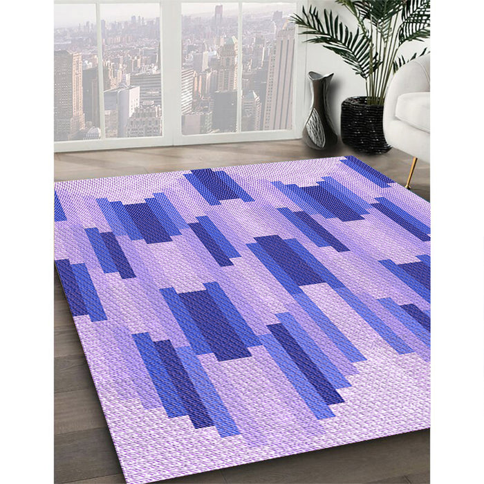 Machine Washable Transitional Mauve Purple Rug in a Family Room, wshpat581pur