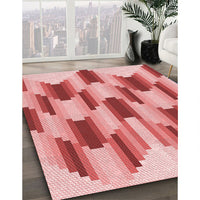 Patterned Pastel Pink Rug, pat581rd