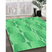 Patterned Lime Mint Green Rug in Family Room, pat583grn