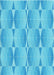 Patterned Bright Turquoise Blue Rug, pat583lblu